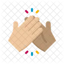 High Five Five Sign Icon