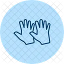 High Five Hand Pentaglow Icon