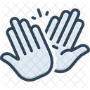 High Five Hand Slap Cheers Icon