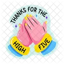 High Five Hands Thanks Icon