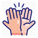 High Five Friends Celebration Icon