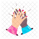 Success Celebration High Five High Clap Icon