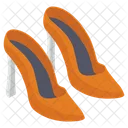 High Heel Ladies Shoes Footwear Icon
