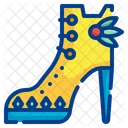 High Heels Feathers Shoe Icon