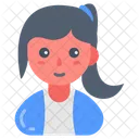 High Ponytail Updo Hairstyle Icon