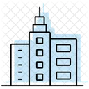 High Rise Building Color Shadow Thinline Icon Icon