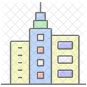 High Rise Building Lineal Color Icon Icon