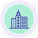 High Rise Building Line Icon Icon