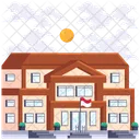High School School Building Icon