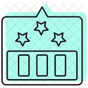 High Scores Color Shadow Thinline Icon Symbol