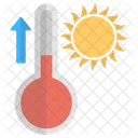 High Temperature Thermometer Hot Temperature Icon