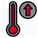 High Temperature Thermometer Effect Of Air Pollution Icon