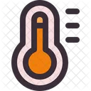 High Temperature Thermometer Weather Icon