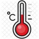 High Temprature Celsius Thermometer Icon