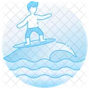 High Tide Surfing Sea Sports Icon
