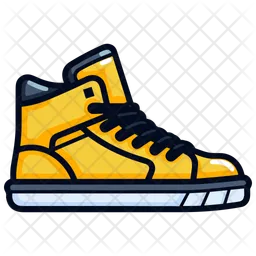 High-Top Sneakers in Radiant Gold Shoes  Icon