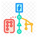 Grid Connectivity Electric Icon