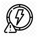High Voltage Electrical Hazard Danger Sign Icon