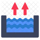 High Water Level Ocean Sea Icon