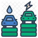 Higher Priced Electric Vehicle Fuel Cell Vehicle Icon