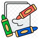蛍光ペン、マーカー、ペン アイコン