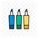 Highlighters Laboratory School Supplies Icon