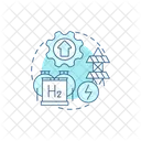 Hydrogen Electrolysis Energy Icon