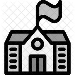 Highschool Icon - Download in Colored Outline Style