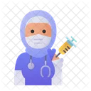 Hijab Doctor Vaccination  Icon