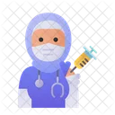 Vacunacion Del Medico Hijab Hijab Medico Icono