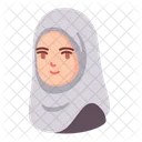 Ragazza Islam Faccia Icon