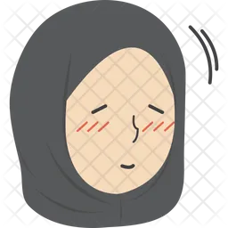 Hijab Girl Nodding  Icon
