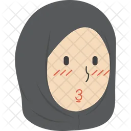 Hijab Girl Pouting  Icon