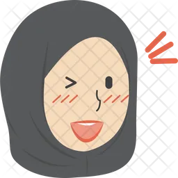 Wink Hijab Girl  Icon