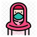 Hijab tragen Maske  Symbol