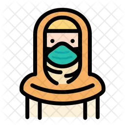 Hijab Wear Medical Mask  Icon