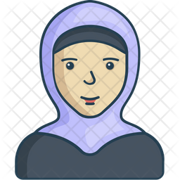 girl hijab icon png transparent