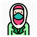 Woman Wear Medical Mask Woman Female Icône