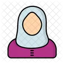 Hijab Women Body Stretching Workout Icon