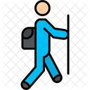 Hiker Hiking Camping Icon