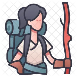 Hiker Woman  Icon