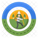 Hiking Climber Camping Icon