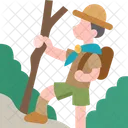 Hiking Scout Adventure Icon