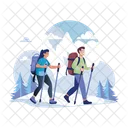 Hiking Backpacking Adventure Icon