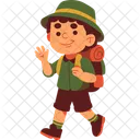 Travel Adventure Hiker Icon
