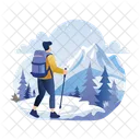 Hiking Trail Trekking Traveller Icon