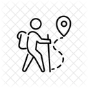 Hiking Trail Journey Challenges Icon