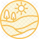 Hill Landscape Duotone Line Icon Icon