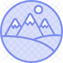 Hill Station Duotone Line Icon Icon