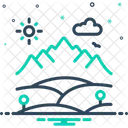 Hills Mountain Forest Icon